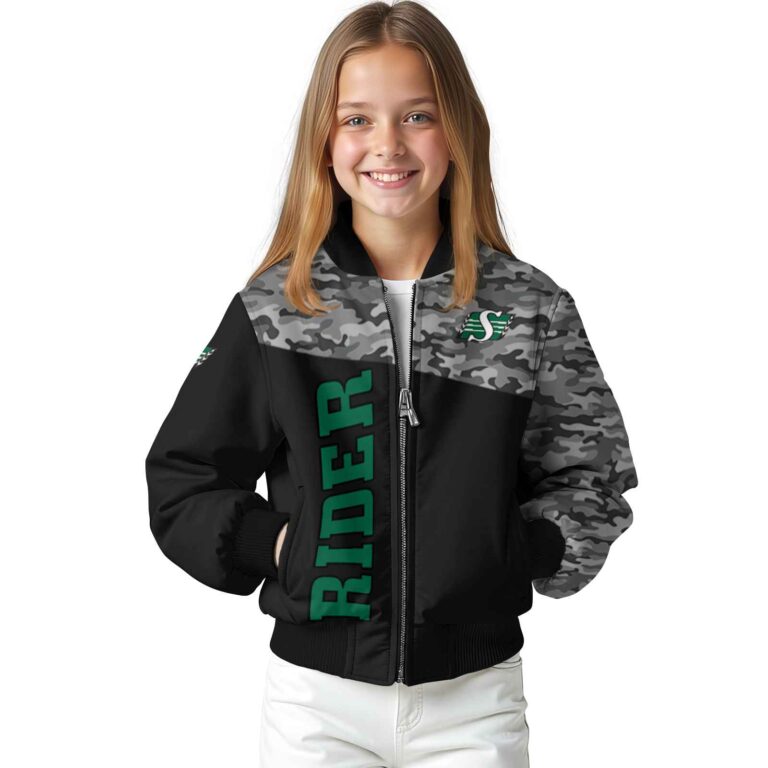 saskatchewan roughriders camo patchwork black jacket top rated jacketwow