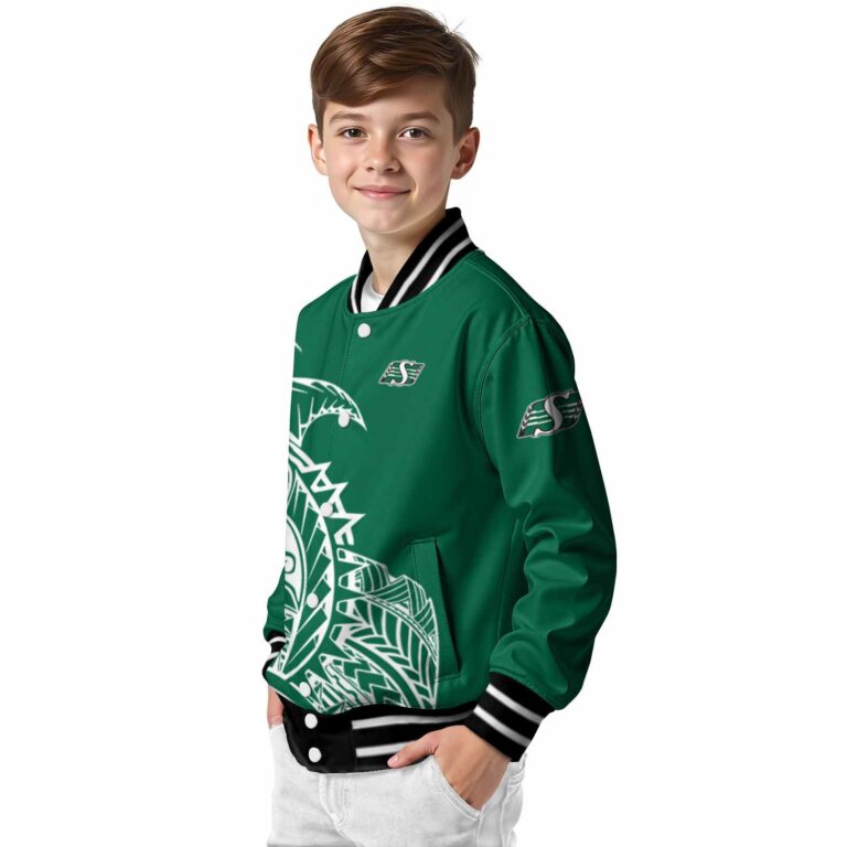 saskatchewan roughriders tribal art green white black jacket trendy jacketwow