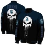 seattle kraken punisher skull blue black white jacket best selling jacketwow
