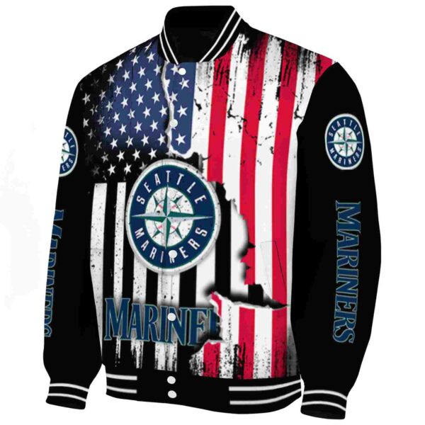 seattle mariners patriotic theme black jacket best selling jacketwow