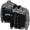 seattle seahawks camo patchwork black jacket fashion forward jacketwow