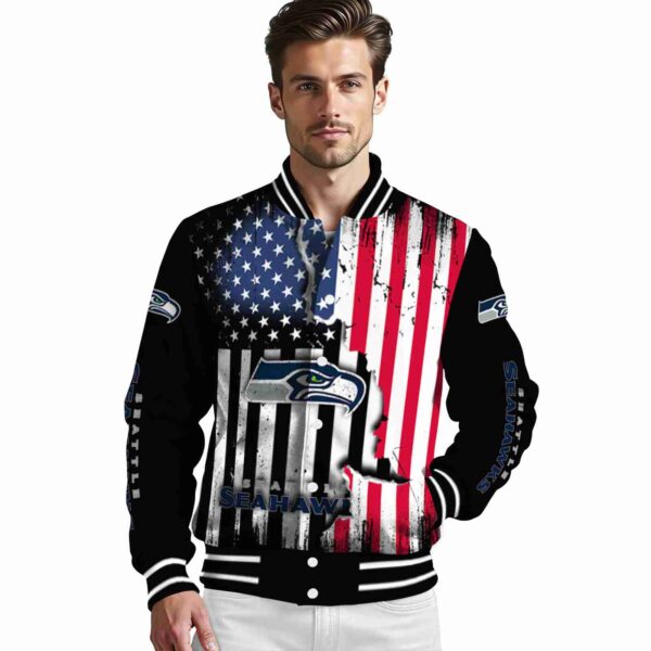 seattle seahawks patriotic theme black jacket high quality jacketwow