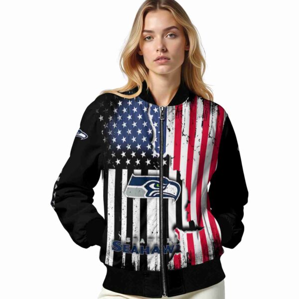 seattle seahawks patriotic theme black jacket latest model jacketwow