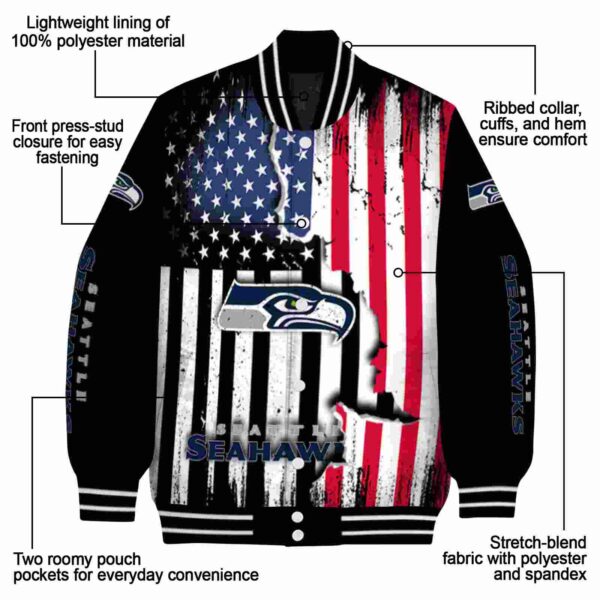 seattle seahawks patriotic theme black jacket new arrival jacketwow