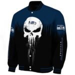 seattle seahawks punisher skull blue black white jacket best selling jacketwow