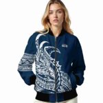 seattle seahawks tribal art blue white black jacket best selling jacketwow
