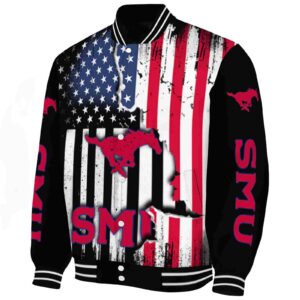smu mustangs patriotic theme black jacket best selling jacketwow