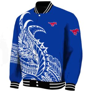 smu mustangs tribal art blue white black jacket best selling jacketwow