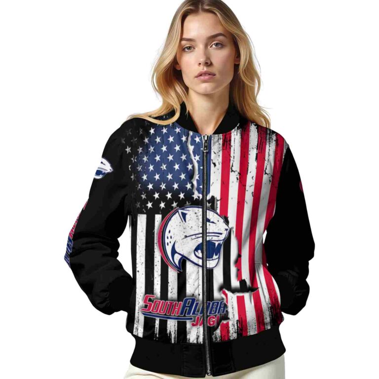 south alabama jaguars patriotic theme black jacket latest model jacketwow