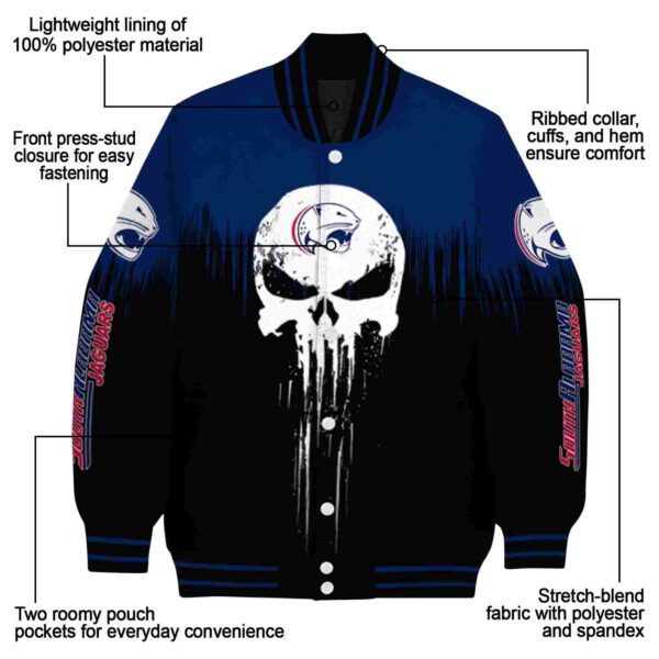 south alabama jaguars punisher skull blue black white jacket new arrival jacketwow