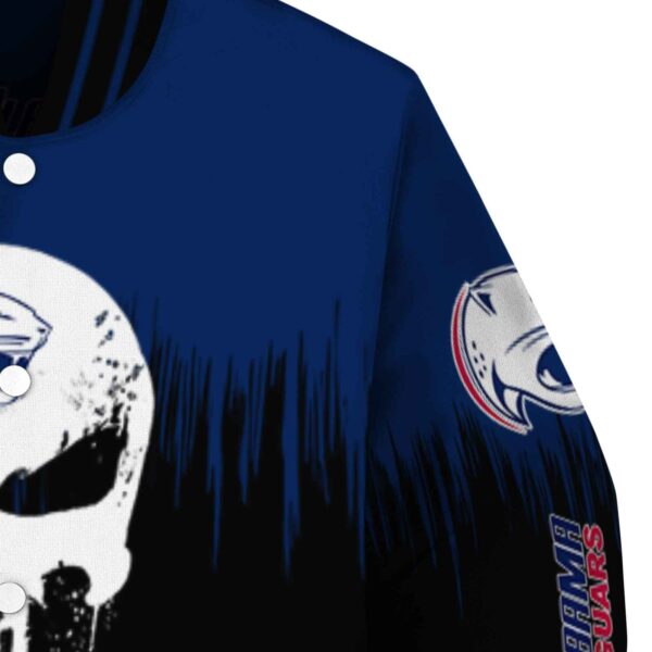 south alabama jaguars punisher skull blue black white jacket premium grade jacketwow