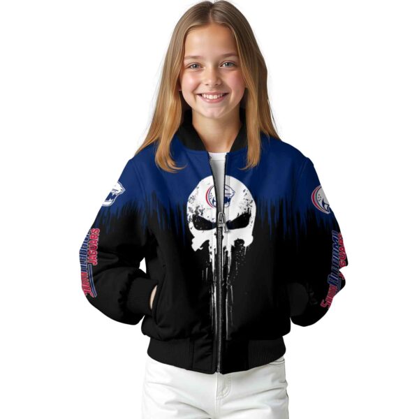 south alabama jaguars punisher skull blue black white jacket top rated jacketwow