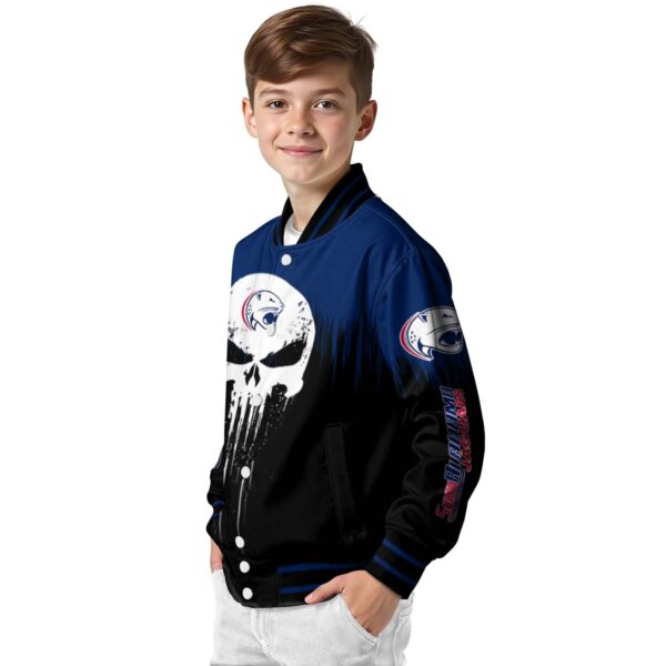 south alabama jaguars punisher skull blue black white jacket trendy jacketwow