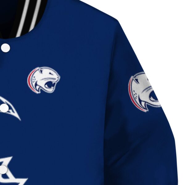 south alabama jaguars tribal art blue white black jacket premium grade jacketwow