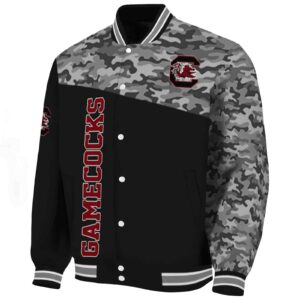 south carolina gamecocks camo patchwork black jacket best selling jacketwow