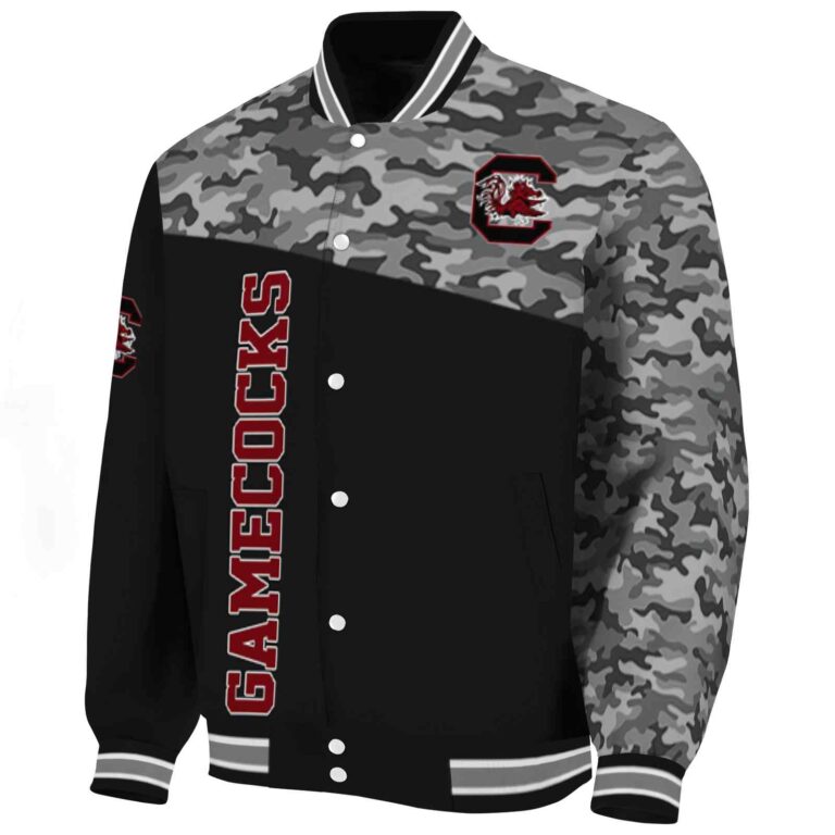 south carolina gamecocks camo patchwork black jacket best selling jacketwow