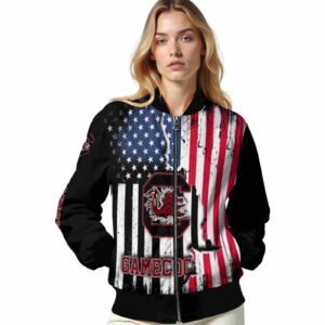south carolina gamecocks patriotic theme black jacket latest model jacketwow