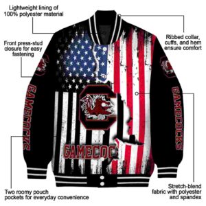 south carolina gamecocks patriotic theme black jacket new arrival jacketwow