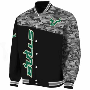 south florida bulls camo patchwork black jacket best selling jacketwow