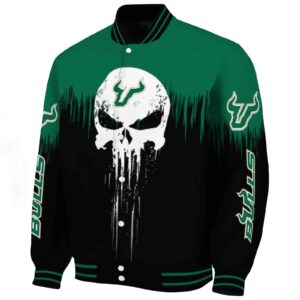south florida bulls punisher skull green black white jacket best selling jacketwow