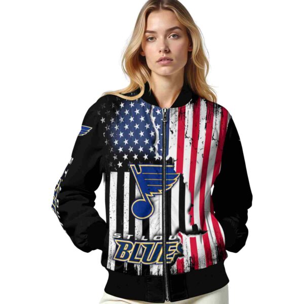 st louis blues patriotic theme black jacket latest model jacketwow