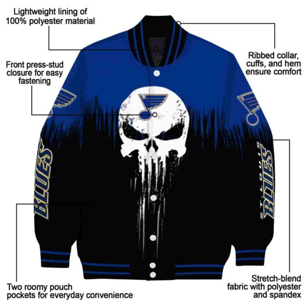st louis blues punisher skull blue black white jacket new arrival jacketwow
