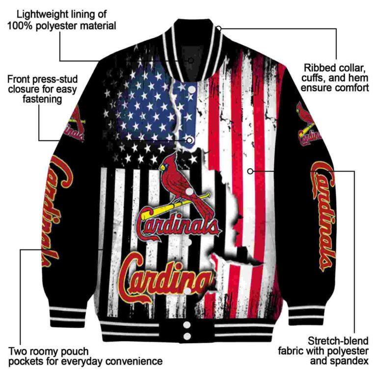 st louis cardinals patriotic theme black jacket new arrival jacketwow