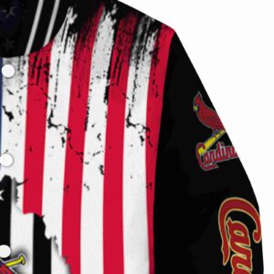 st louis cardinals patriotic theme black jacket premium grade jacketwow