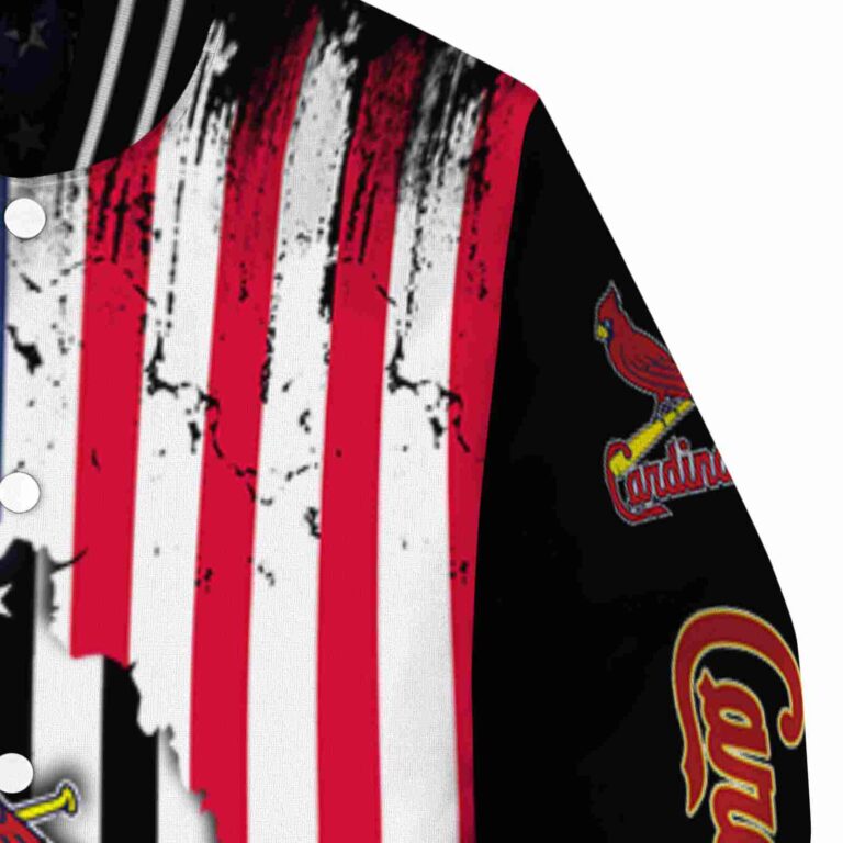 st louis cardinals patriotic theme black jacket premium grade jacketwow