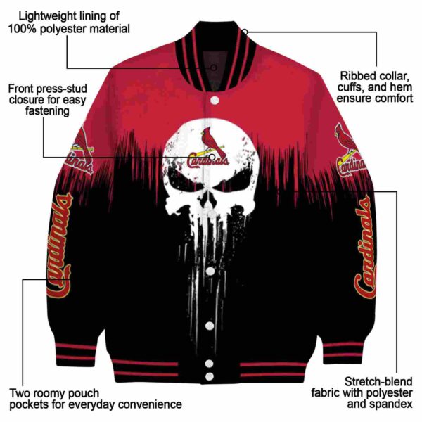 st louis cardinals punisher skull red black white jacket new arrival jacketwow