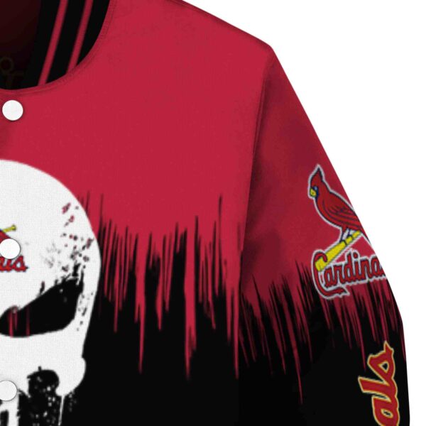 st louis cardinals punisher skull red black white jacket premium grade jacketwow