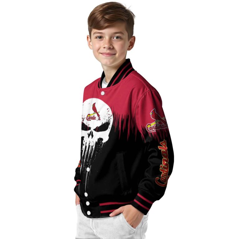 st louis cardinals punisher skull red black white jacket trendy jacketwow