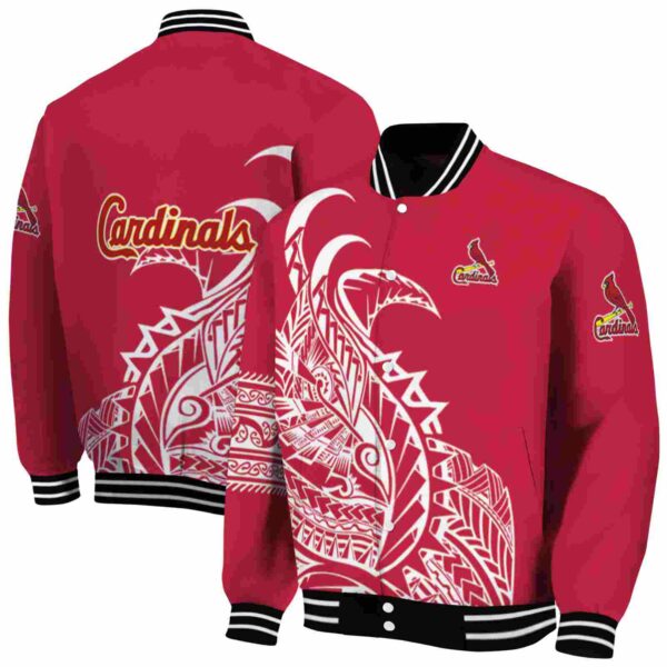 st louis cardinals tribal art red white black jacket fashion forward jacketwow