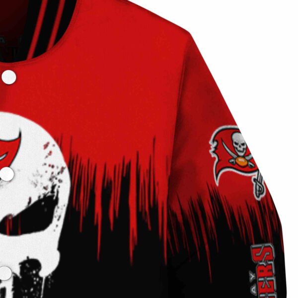 tampa bay buccaneers punisher skull red black white jacket premium grade jacketwow