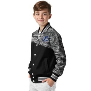 tampa bay lightning camo patchwork black jacket trendy jacketwow