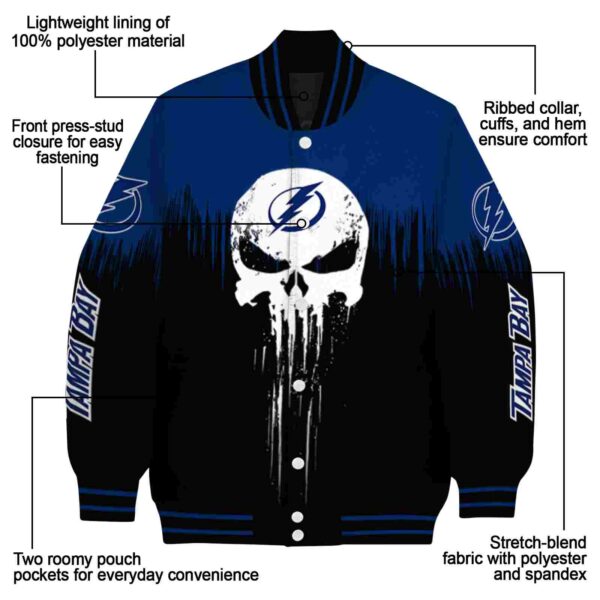 tampa bay lightning punisher skull blue black white jacket new arrival jacketwow