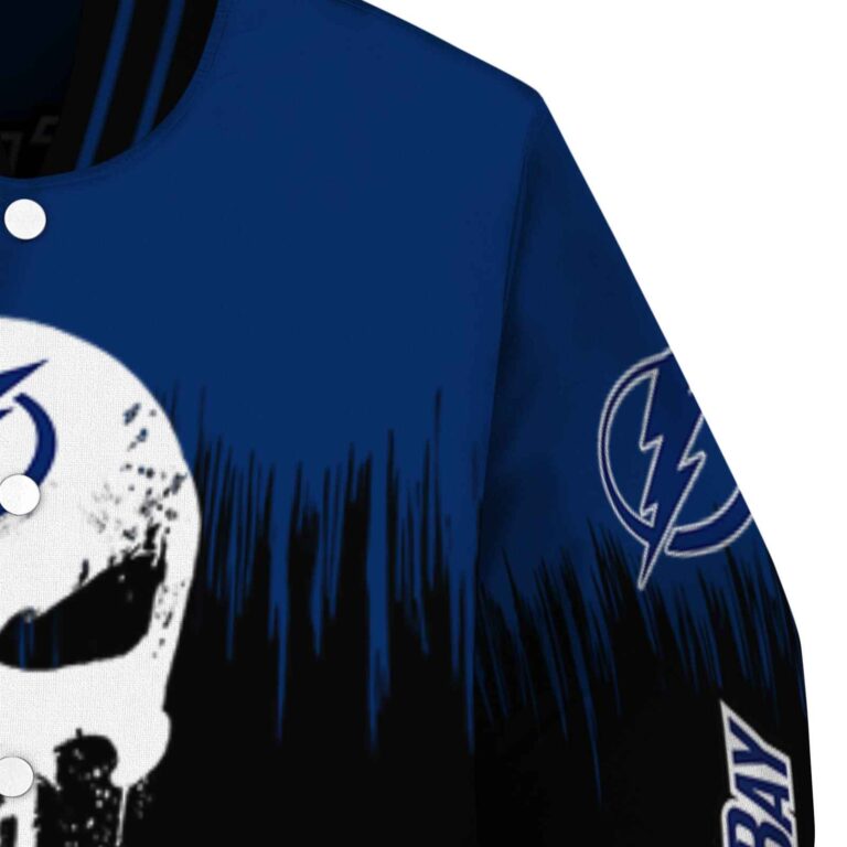 tampa bay lightning punisher skull blue black white jacket premium grade jacketwow