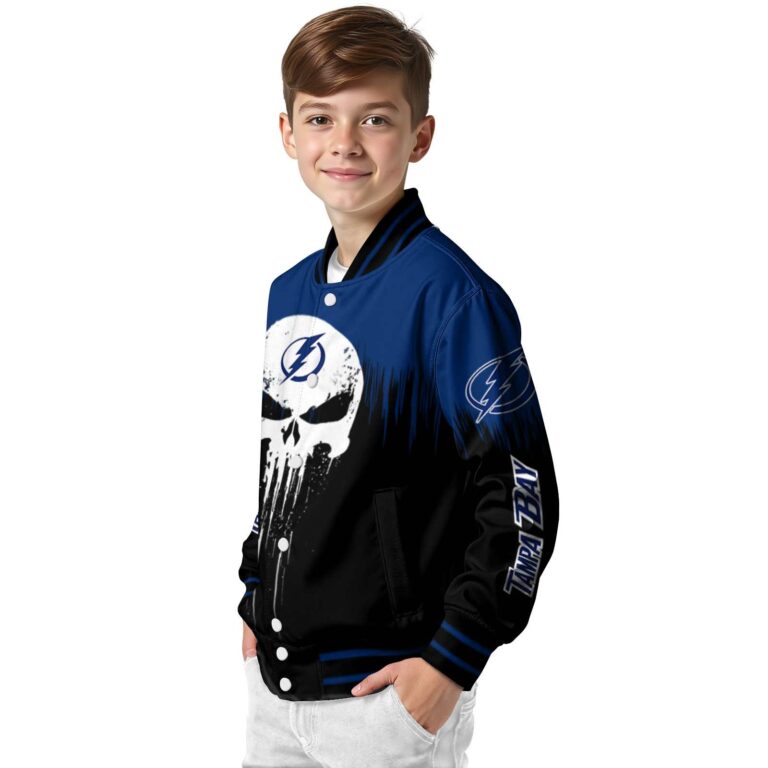 tampa bay lightning punisher skull blue black white jacket trendy jacketwow
