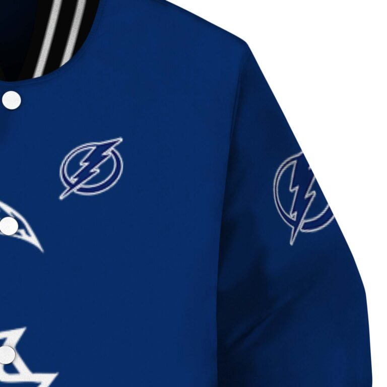 tampa bay lightning tribal art blue white black jacket premium grade jacketwow