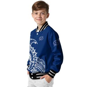 tampa bay lightning tribal art blue white black jacket trendy jacketwow