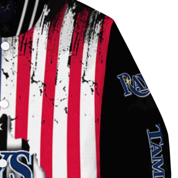 tampa bay rays patriotic theme black jacket premium grade jacketwow