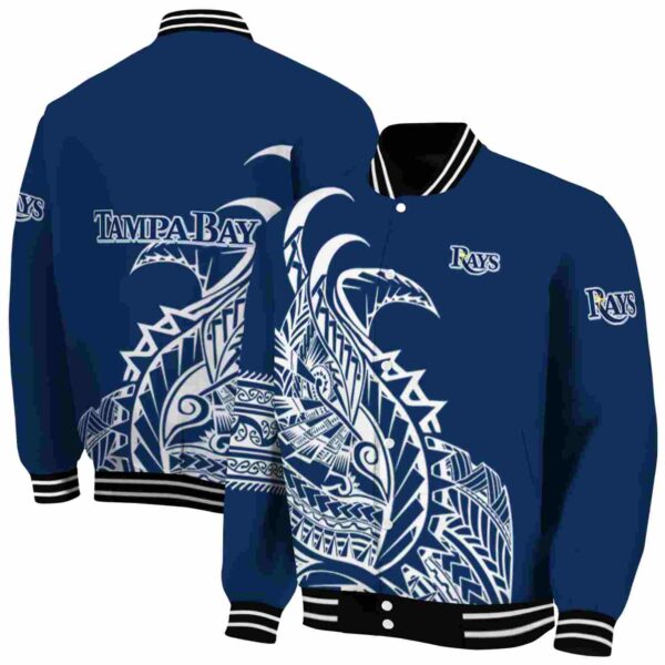 tampa bay rays tribal art navy white black jacket fashion forward jacketwow
