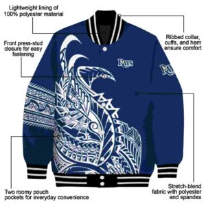 tampa bay rays tribal art navy white black jacket new arrival jacketwow