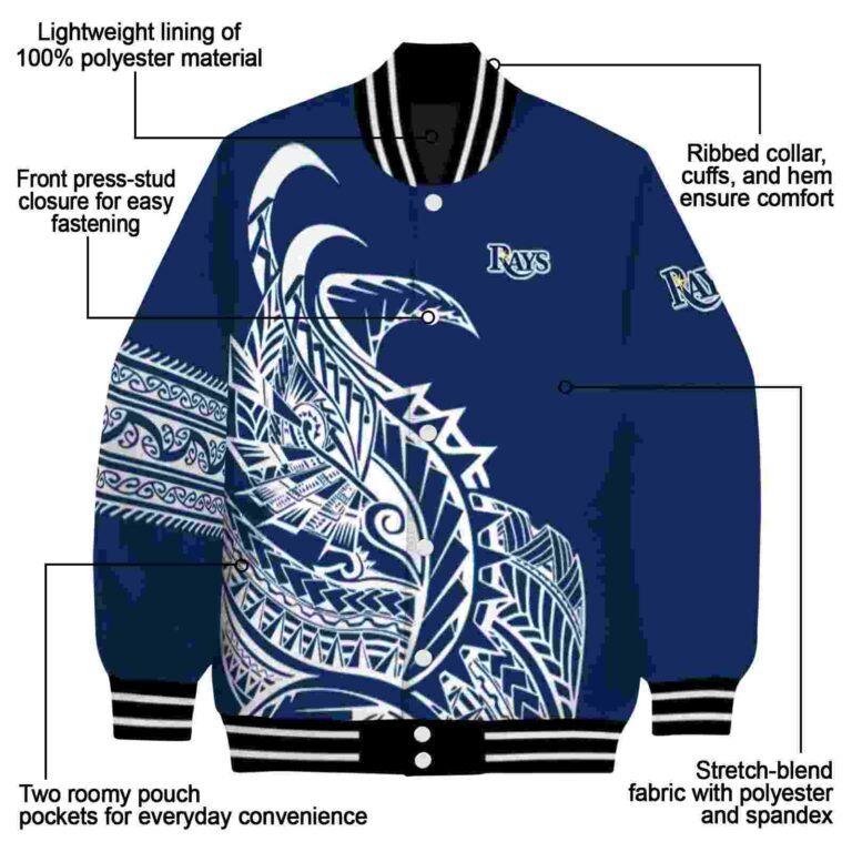 tampa bay rays tribal art navy white black jacket new arrival jacketwow