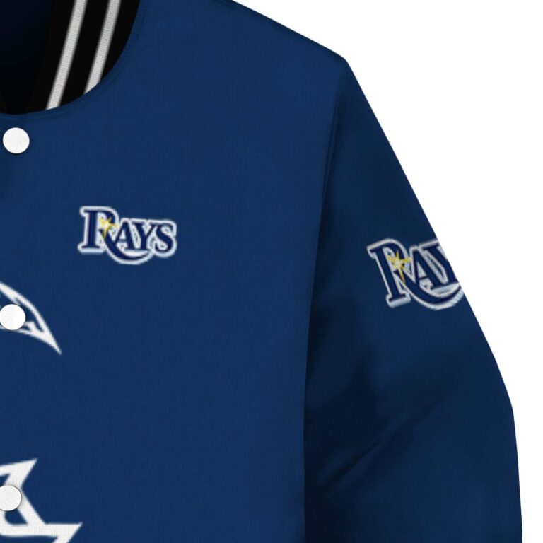 tampa bay rays tribal art navy white black jacket premium grade jacketwow