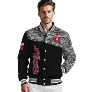 temple owls camo patchwork black jacket high quality jacketwow
