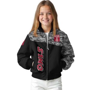 temple owls camo patchwork black jacket top rated jacketwow