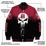 temple owls punisher skull red black white jacket best selling jacketwow