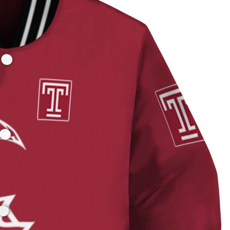 temple owls tribal art red white black jacket premium grade jacketwow