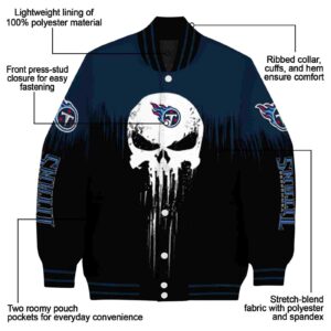 tennessee titans punisher skull navy black white jacket new arrival jacketwow